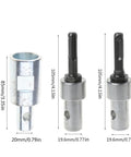 Three Earth Auger Drill Bit Adapter For Water Borer Heavy Duty Workhorse Arbor Connector And Head Bits Steel Drill Attachments