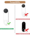 Compatibility chart for No Drill Anti Theft Doorbell Mount For Google Nest Doorbell Battery Easy Wall Mount For Apartments
