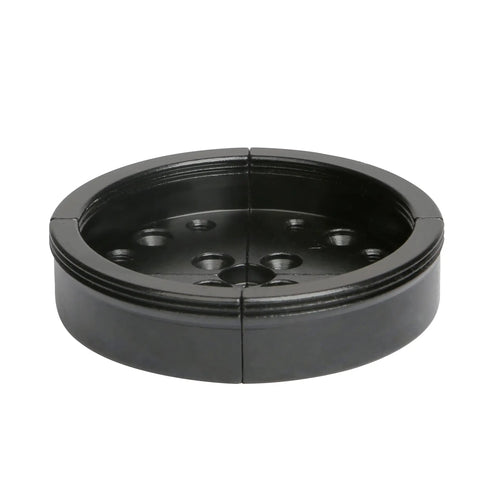 Rock Solid Wide Jaw Replacement Set For Wood Lathe Chuck Built To Crush Every Turning Gig With A Tight Grip Setup Ideal For Three Point Seven Five And Four Inch Self Centering Models Gear Up Your Workbench Today Now, black plastic wide jaw set with holes.
