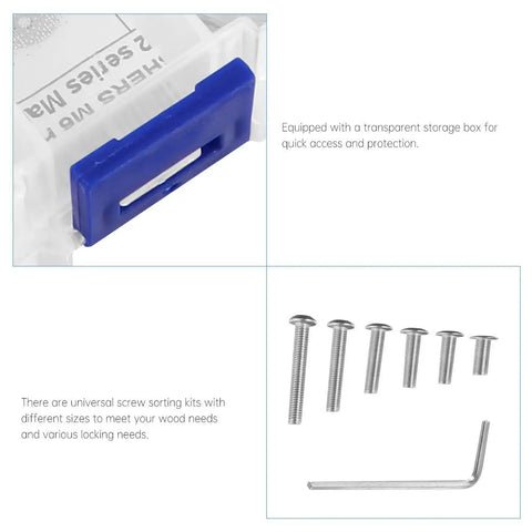 Pro Grade All In One Stainless Steel 304 Hex Bolts Nuts And Washers Kit storage box detail with bolts and hex key