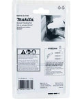 Back view of Makita Starlock Sanding Pad B-67169 packaging showing features and compatibility with multi-tools.