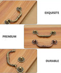 Two Pack Retro Drop Pendant Drawer Pulls Cabinet Handles Antique Style With Vintage Vibe Knobs And 9.6cm Hole Spacing on wood