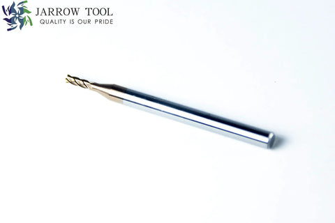 Square End Carbide Milling Set Pack Of Five End Mills For Alloy Steels And Hardened Metals, Four Flute TiAlN Coated Tool