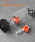 Rabbet Router Bit Set With Six Bearings And Quarter Inch Shank in protective case on gray surface