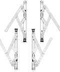 4 Pack 10 Inch Casement Window Hinges And Concealed Friction Stays In Stainless Steel, showing durable hinge design for smooth operation.