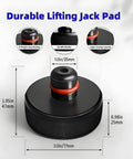 Heavy Duty Jack Pads For Tesla Models 3 S X Y With Juniper Style 4 Pucks And Storage Case, Durable Rubber, Measurements Shown