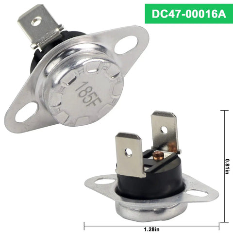 Samsung Dryer Heating Element Replacement Kit With Thermostat, Thermistor, And Thermal Fuses, DC47-00016A thermal fuse detail.