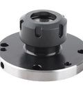 ER32 Collet Fixture D100 Tooling Plate For CNC Lathe And Milling Machines 100 Millimeter Diameter Flange Heavy Duty Carbon Steel Machining Accessory For Router And Mill Backplate Mounting, front view