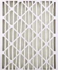 20x25x4 Pleated Air Filter 2 Pack MERV 13 Actual Size 19.5 x 24.5 x 3.63, front view showing pleated design and frame.