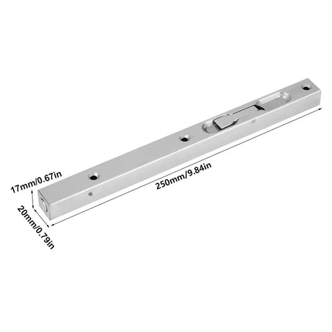 Heavy Duty 304 Stainless Steel Flush Mount Door Hinge With Lever Action Gate Lock, Hidden Screws And Strike, 10 Inch