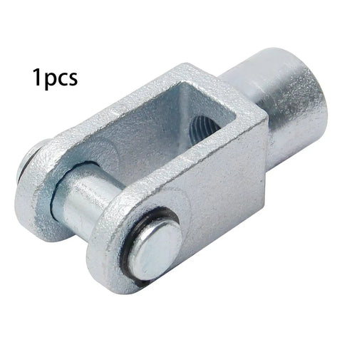 Heavy Duty Air Cylinder Clevis End Connector Y Type For Pneumatic Cylinders M16 Thread 78mm Length Foot Mount Iron Construction Industrial Grade Pneumatic Fittings For Cylinder Linkage, silver iron body