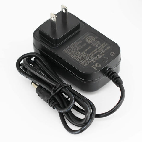 Black 12V power adapter for Water Flow Control Kit With LCD Display, G1 Flow Sensor, G1 Solenoid Valve, and auto shutoff system.