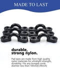Pro Grade Kayak Pad Eye Rigging Kit With 10 Nylon Pad Eyes 20 Stainless Rivets And 20 Rubber Washers For Deck Tie Downs