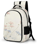 Wildflower Blooms Print Unisex Backpack Large Capacity For School, Travel, And Daily Use, front view with floral design