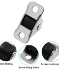 Smooth Rolling Mini Rigid Caster Wheels 8 Pack with silent sliding design and screw fixing holes for easy installation.