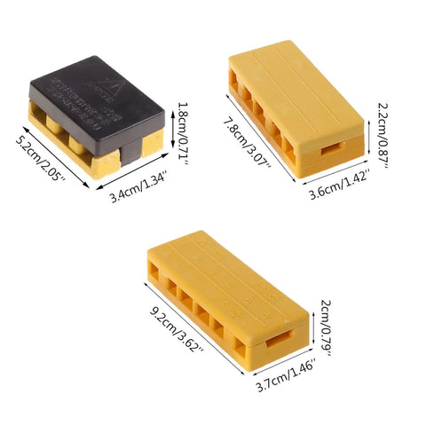 Rear Yellow Electric Bicycle Wire Junction Box With Bakelite Insulated Construction Not Water Resistant Frame Mount Plastic And Metal Build 32G Weight Supports Three Settings For Safe Wire Connection And High Heat Flame Retardant Protection