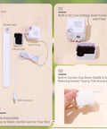 Automatic Bird Bath Shower with Pump for Parrots and Small Birds components including shower head, quiet pump, and filter