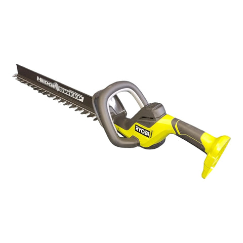 Badass 18 Volt Cordless Hedge Trimmer Rocking Long Dual Steel Blades For Quick Yard Cleanup And Precision Bush Snipping Outdoor Power Tool Body Only Set, featuring 55cm steel blades.