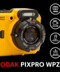 Rugged Waterproof Digital Camera With 50 Feet Depth Rating, 16MP Sensor, 4X Optical Zoom, Shockproof, Dustproof, 1080P Video, Built In WiFi, Yellow