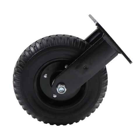 8 Inch Heavy Duty Polyurethane Caster Wheels 4 Pack Swivel Rolling Casters featuring a single black wheel with sturdy construction.