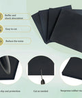 Four Piece Anti Vibration Pads One Quarter Inch Thick Four Inches By Four Inches Neoprene Rubber Blocks For Anti Slip Shock Absorption And Surface Protection