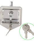 4 Pack Stainless Steel Car Trailer Door Latch T Handle Locking Paddle Entry Door Lock With 8 Keys, Rust Proof And Weather Resistant