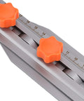 Close-up of dual scale markings and adjustable knobs on Solid Core Stainless Steel Router Milling Groove Bracket And Knockout Circle Cutting Jig
