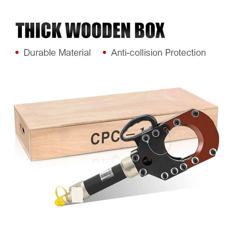 Hualuck 9 Ton Split Type Hydraulic Cable Cutter For Cutting Cu And Al Armored Cables Up To 100Mm in thick wooden box
