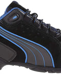 Side view of Rio Black Industrial Work Shoe With Aluminum Toe Cap, Oil And Slip-Resistant Outsole, IdCELL Heel Shock Absorption, Meets ASTM F2413-18