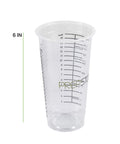 Mess Free Resin Mixing Cups 20 Pack 16 Ounce Clear Plastic Graduated Epoxy Mixing Cups For Paint Resin Stain And Cooking Reusable