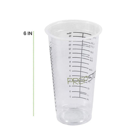Mess Free Resin Mixing Cups 20 Pack 16 Ounce Clear Plastic Graduated Epoxy Mixing Cups For Paint Resin Stain And Cooking Reusable