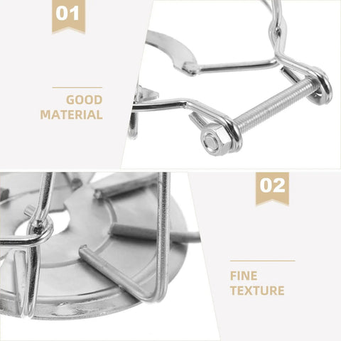 Close-up of Set Of Four Stainless Steel Fire Sprinkler Cage Guards For Half Inch Heads, showcasing durable construction and fine texture.