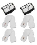 Replacement Filter Set For Shark HZ3002 HZ3000 HZ4001AMZ HZ4002 Stratos Ultralight Corded Stick Vacuum With 2 Foam Filters And 4 Felt Filters Pack, shown laid out
