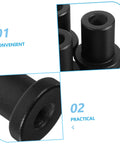 Close-up of 4 Pack Heavy Duty Carbon Steel Barn Door Track Clamps That Are Easy To Install Sliding Track Spacers For Replacement Mounting