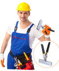 Worker holding Heavy Duty Hand Seamer Tool For Ductwork Bending And Steel Plate Folding Ideal For Electricians And HVAC Pros Grippy Ergonomic Handle