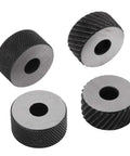 Four CR15 wheels for Four Wheel Knurling Tool For Mini Lathe With Adjustable Shank And Spring Action, 45 Carbon Steel Body