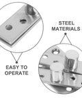 Close-up of Hidden Door Pivot Hinge 360 Degree Concealed Stainless Steel 2 Pack, showcasing steel material and easy operation.