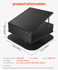 35W Solar Attic Fan With Auto Temp Control, 2400 CFM, weatherproof low-noise ventilation unit on white background