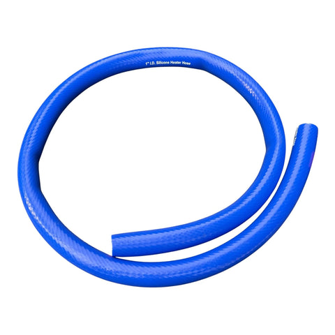 Blue 1 in ID silicone heater hose, 5 ft coil, high-temperature flexible hose for automotive and industrial use