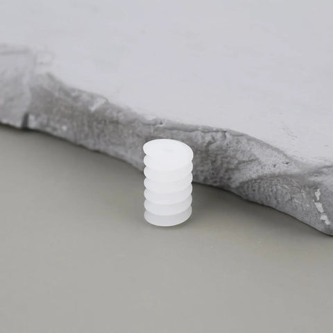 Single white cog from 50 Pack 6mm Plastic Cog Gears Set 0.5 Module 10mm Worm Gears For 2mm Motor Shafts
