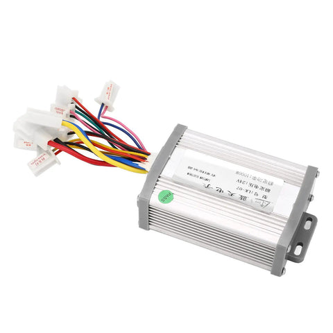 24V 1000W Brushed Electric Speed Controller For E Bike Conversion with aluminum casing and wiring harness.