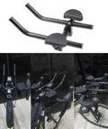 Road And Mountain Bike Aero Bars With Armrests Aluminum Alloy TT Rest Bar Adjustable Length Angle And Width Black