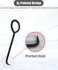 Pointed design of Heavy Duty Steel Manhole Cover Lifter Set Of Three with curved hook for quick sewer grate opening.