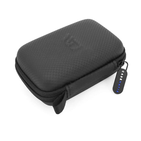 Kickass Rugged Hard Shell Carry Case For Two Auvi Q And EpiPen Injectors Plus Allergy Meds Heavy Duty Carabiner Clip, black exterior