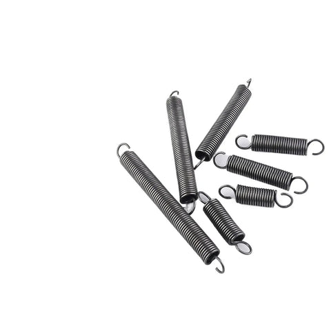 Heavy Duty Tension Springs With Open Hooks Made From Strong Spring Steel 65Mn, various sizes for mechanics and fixing projects.