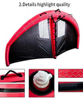 Inflatable Surfing Wing Kite Sail 5 Square Meters Handheld Kitesurf Wing Foil Windsurfing With Two Airbags, close-up details