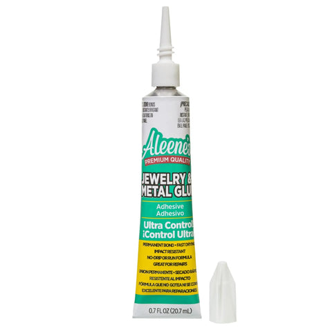 Jewelry And Metal Glue For Instant Bond, Waterproof And Clear Drying, 0.7 Ounce Tube, Strong Permanent Bond For Repairs On Metal, Glass, Stones