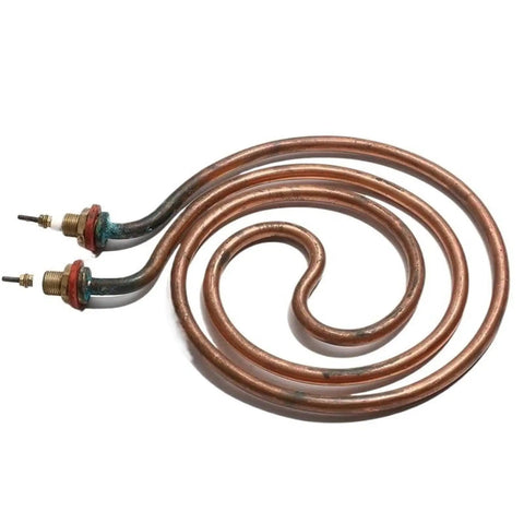 Heavy Duty Copper Circular Water Tank Heating Element 220V 2000W Liquid Boiler Replacement Tube with coiled design.