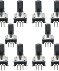 EC12 Rotary Encoder 24 Pulse 360 Degree Digital Pulse Encoder Without Switch 6mm Shaft Diameter And 15mm Shaft Length Type D 5V Supply 10mA Max for robotics and CNC devices