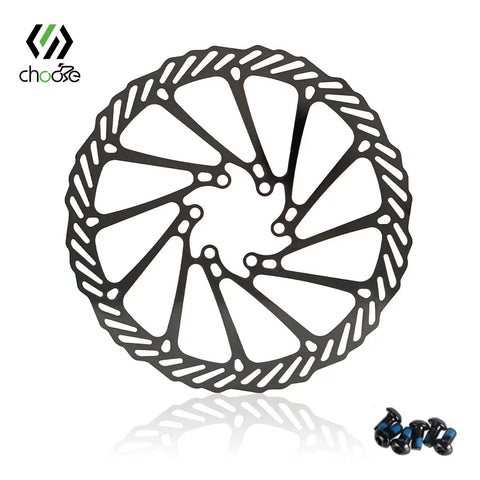 MTB Disc Brake Rotors Set 160mm 180mm 203mm 2 Pieces With 12 Screws Stainless Steel 2mm Thick 44mm Bolt Circle Blue Finish